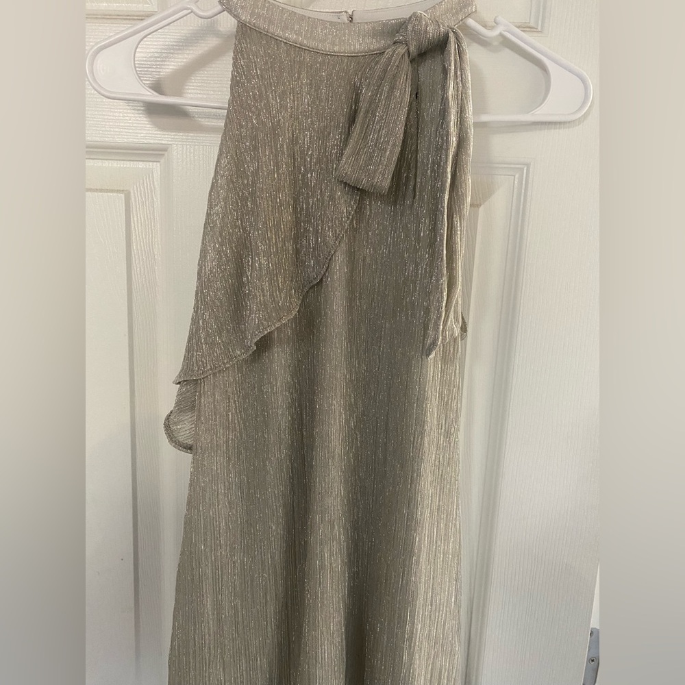 WHBM gold shimmer halter top. Like new. Size small